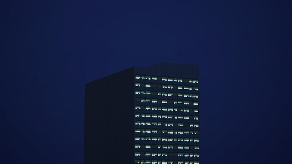 Low poly city with tall buildings Low-poly 3D model_145