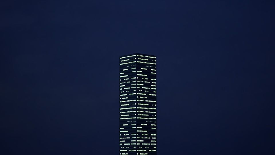 Low poly city with tall buildings Low-poly 3D model_142