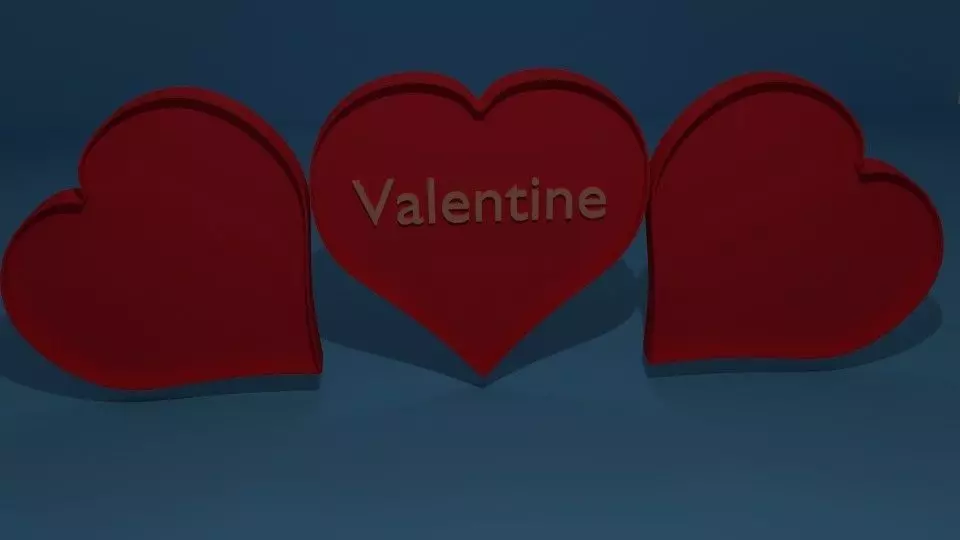 Heart valentine love 3D model