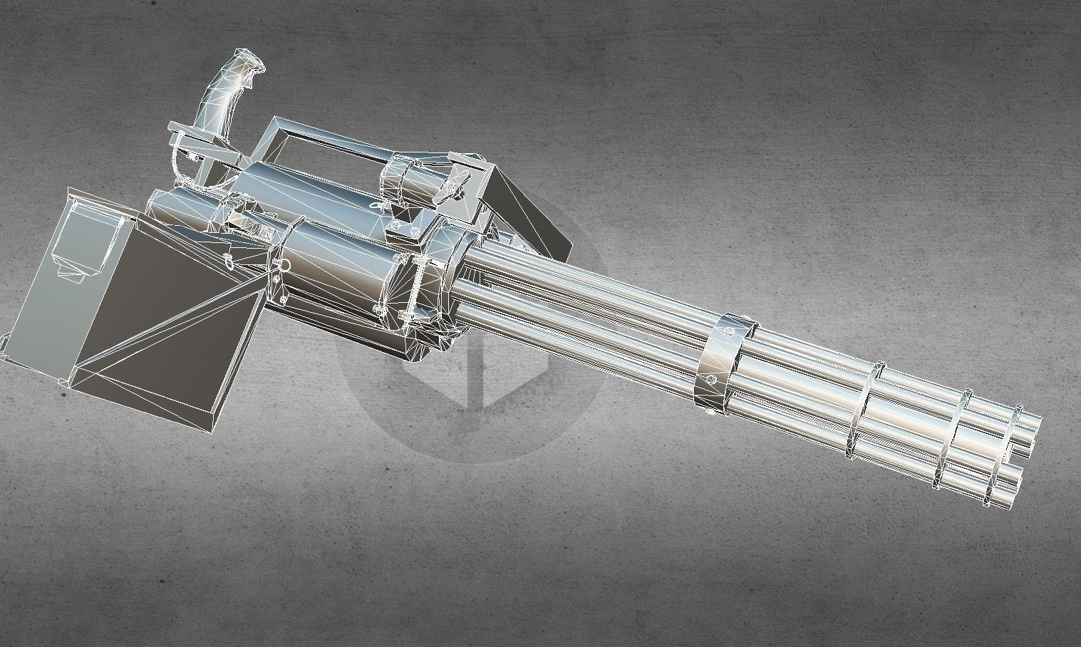 M134 Minigun 3D model_11