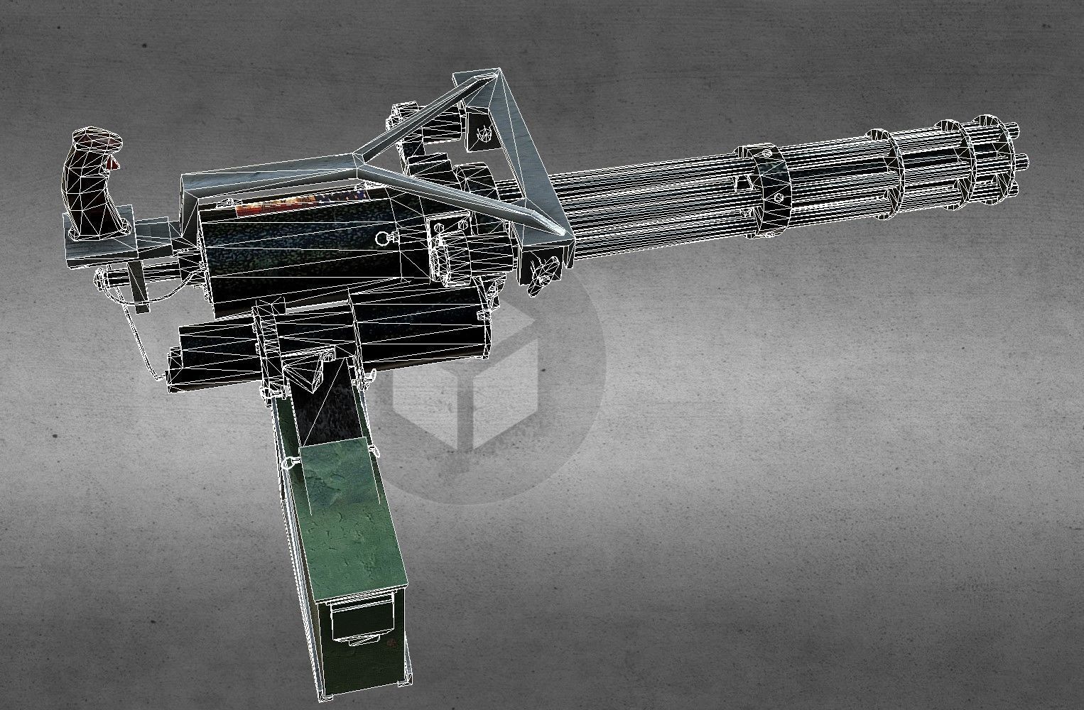 M134 Minigun 3D model_8