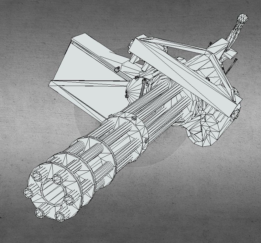 M134 Minigun 3D model_10