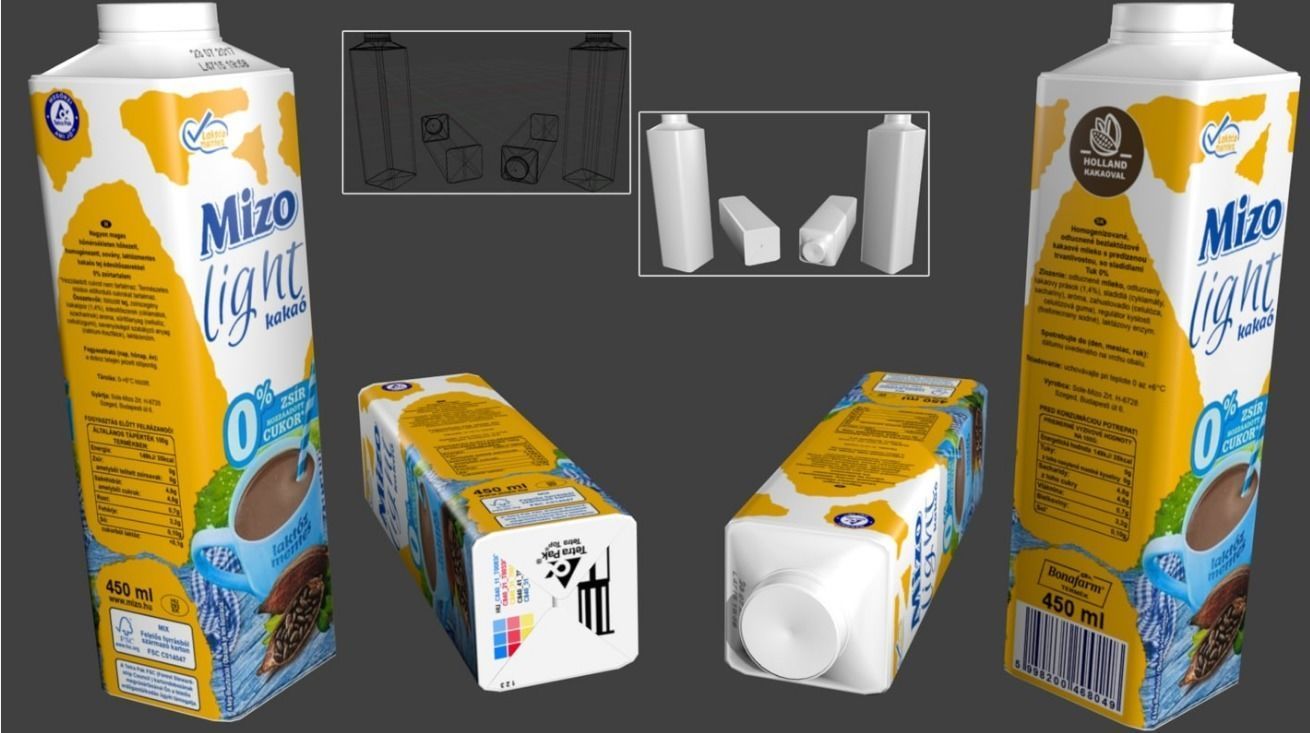 Mizo cocoa 3D  Low-poly 3D model_2