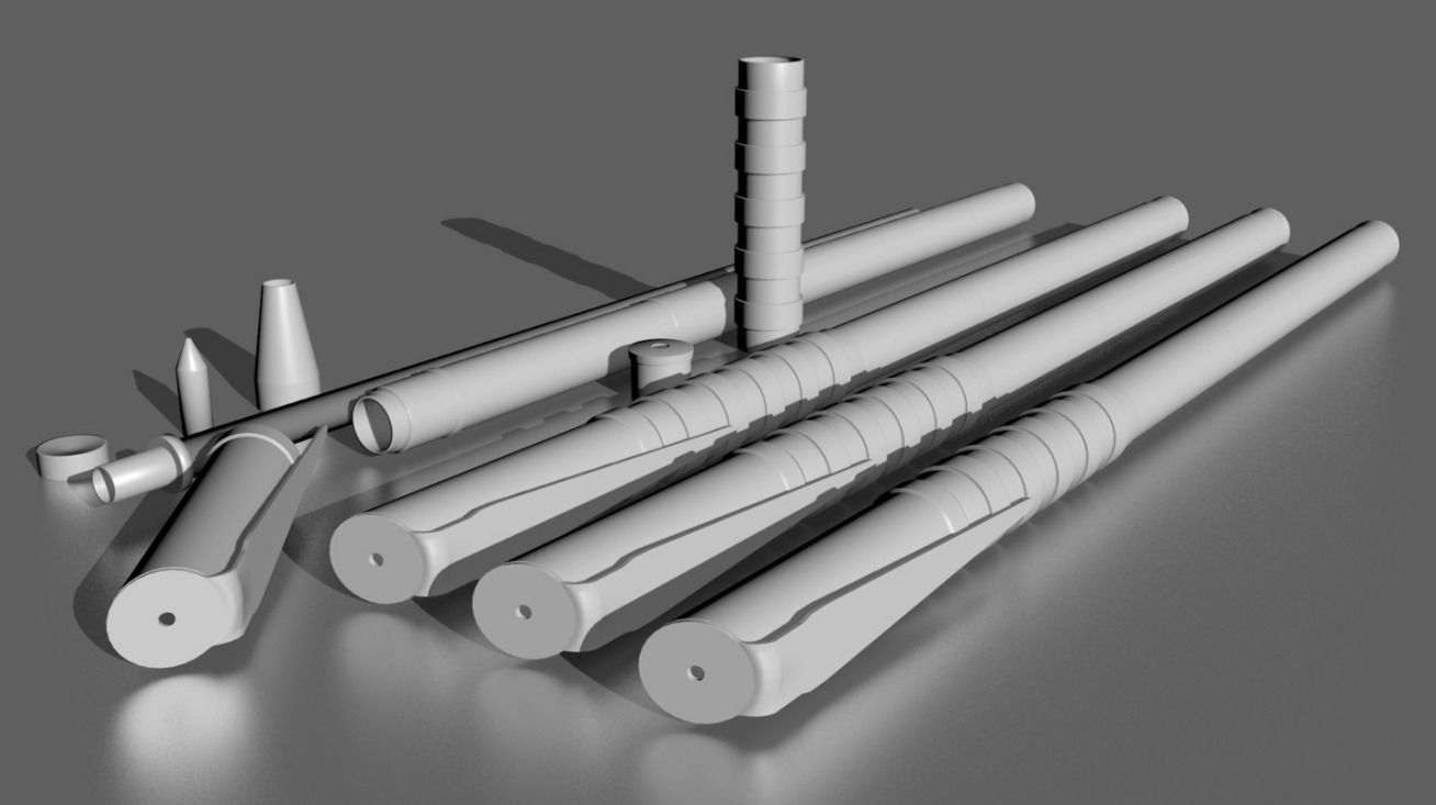 Pen Office  Low-poly 3D model_5