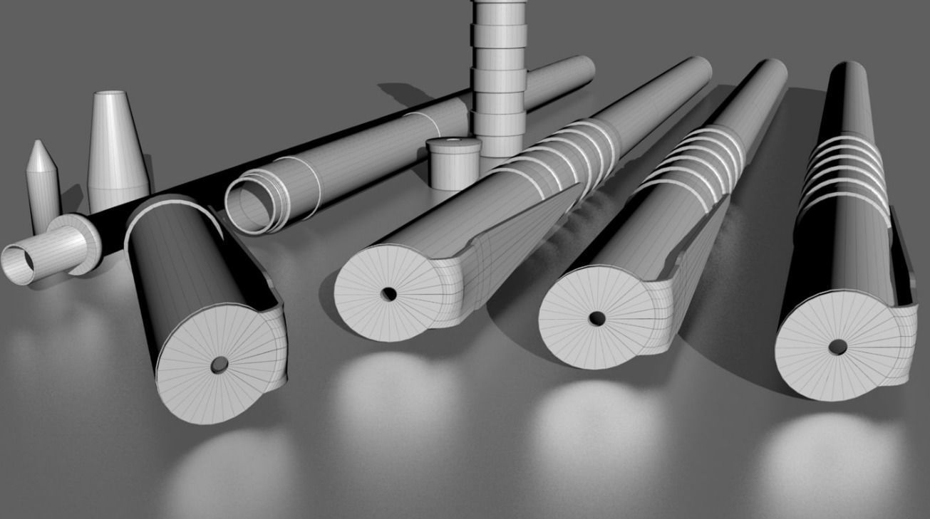 Pen Office  Low-poly 3D model_6