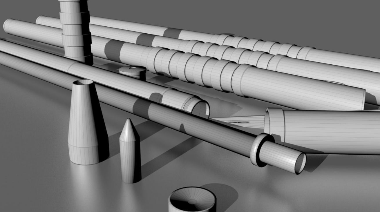 Pen Office  Low-poly 3D model_4