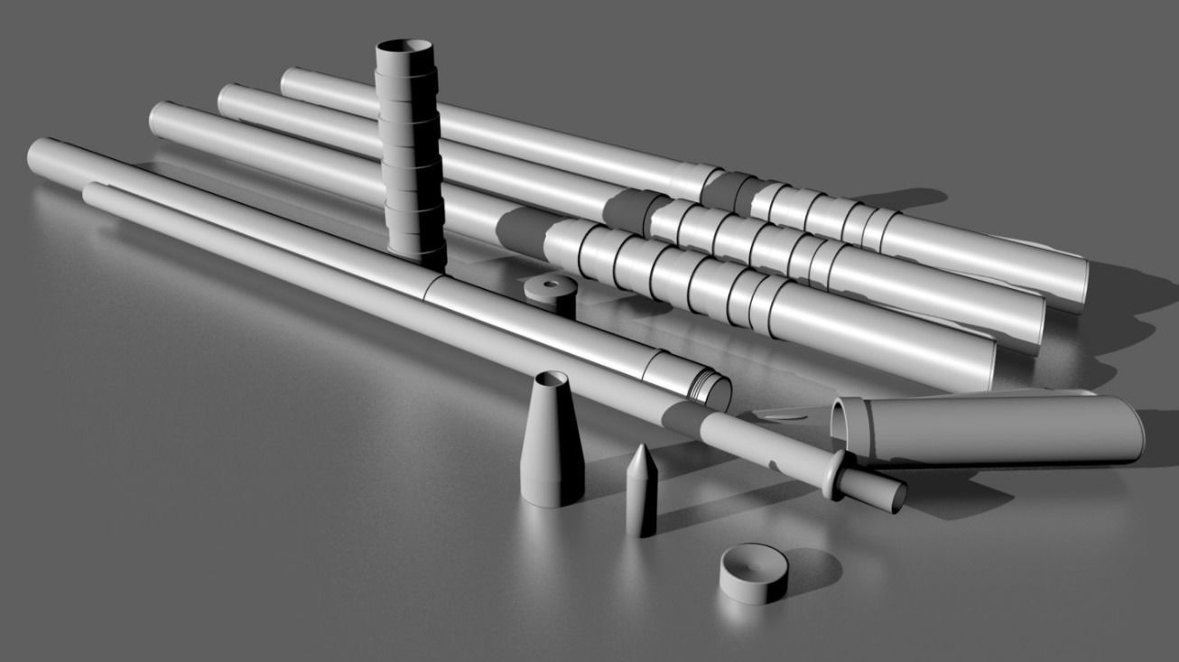 Pen Office  Low-poly 3D model_7