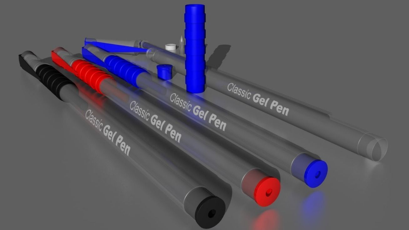 Pen Office  Low-poly 3D model_3