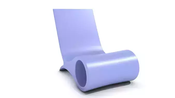 Purple Plastic Minimalist Chair