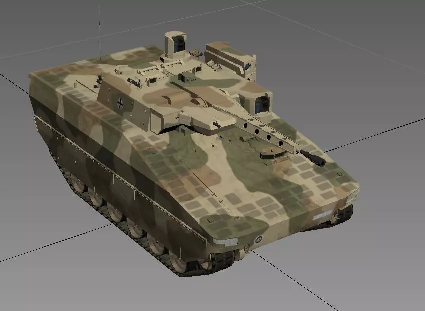 IFV Lynx KF31 Rheinmetall armoured fighting Low-poly 3D model