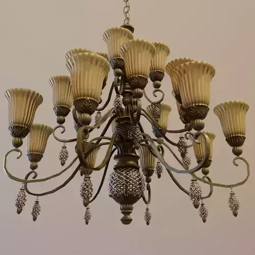 Classic chandelier Low-poly 3D model