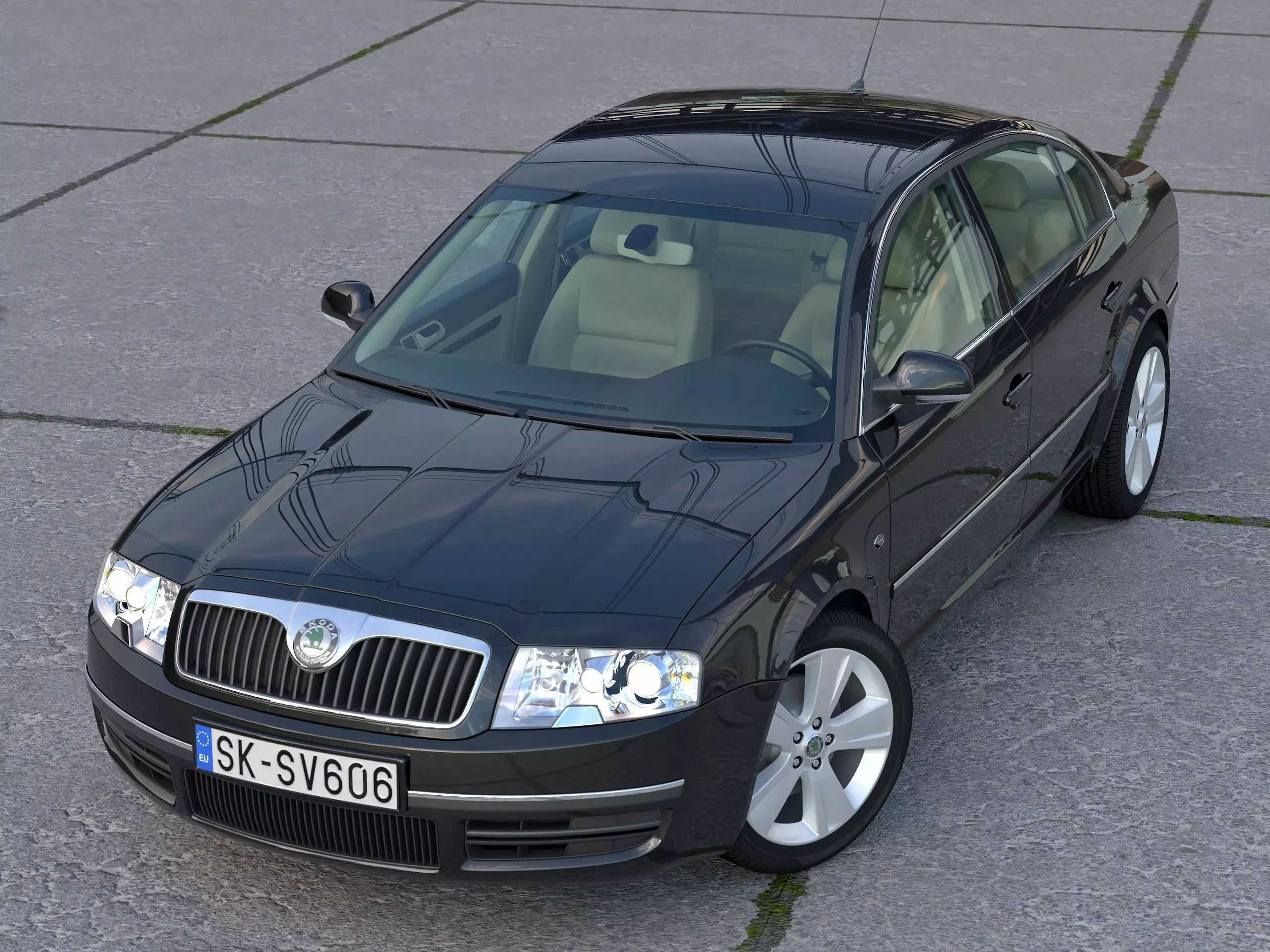 Skoda Superb 2006 3D model_0