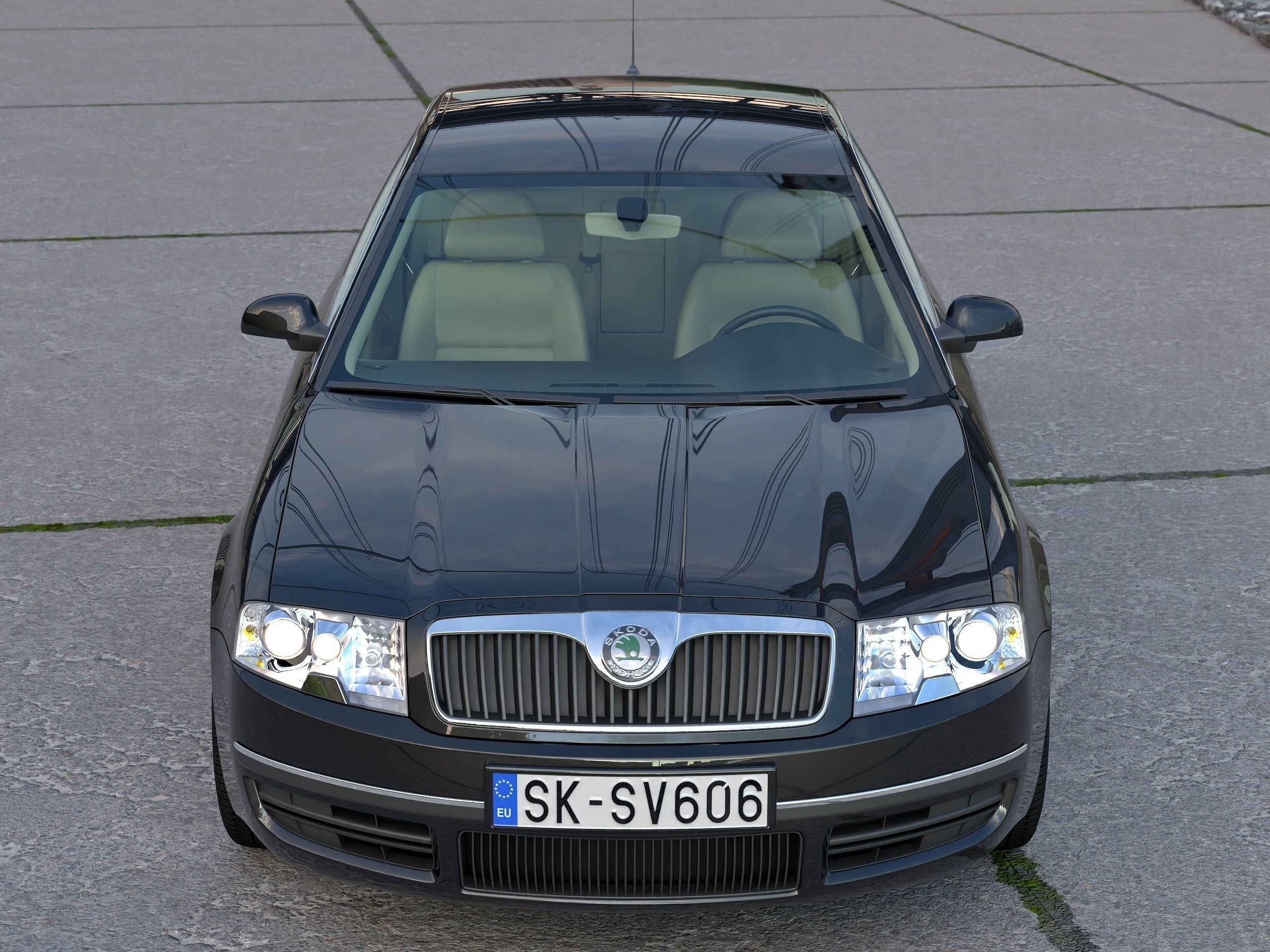 Skoda Superb 2006 3D model_2