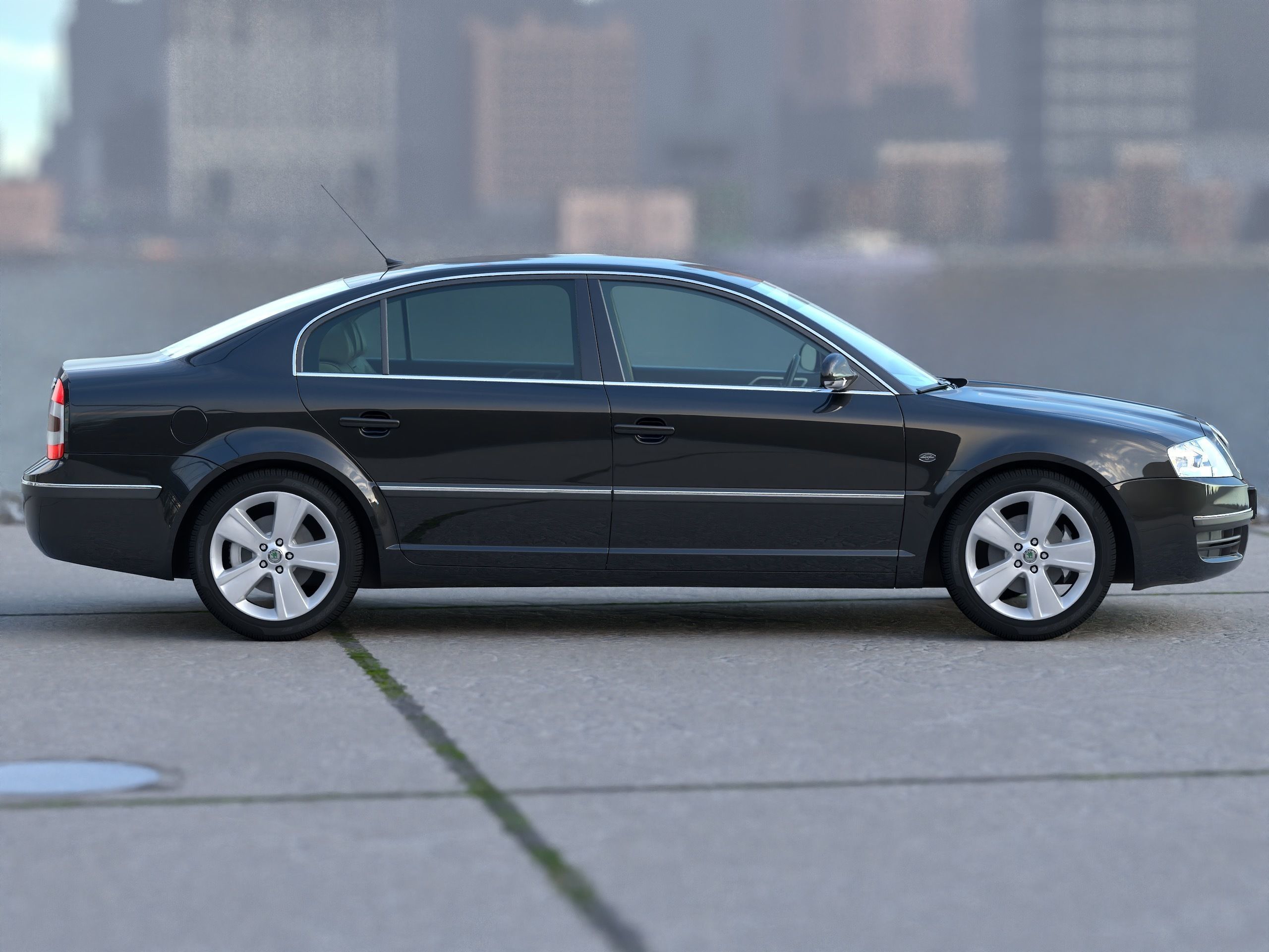 Skoda Superb 2006 3D model_3