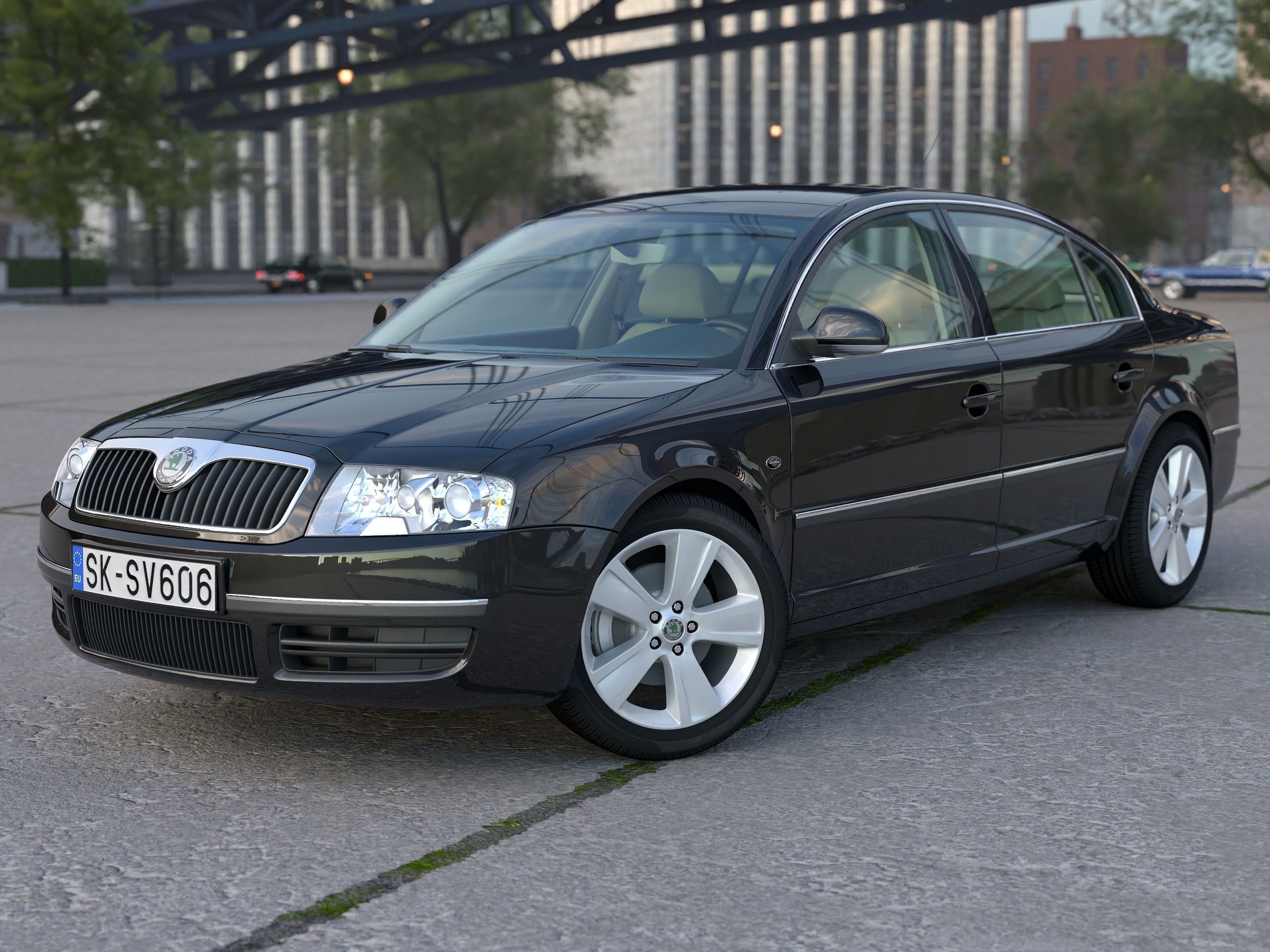 Skoda Superb 2006 3D model_5