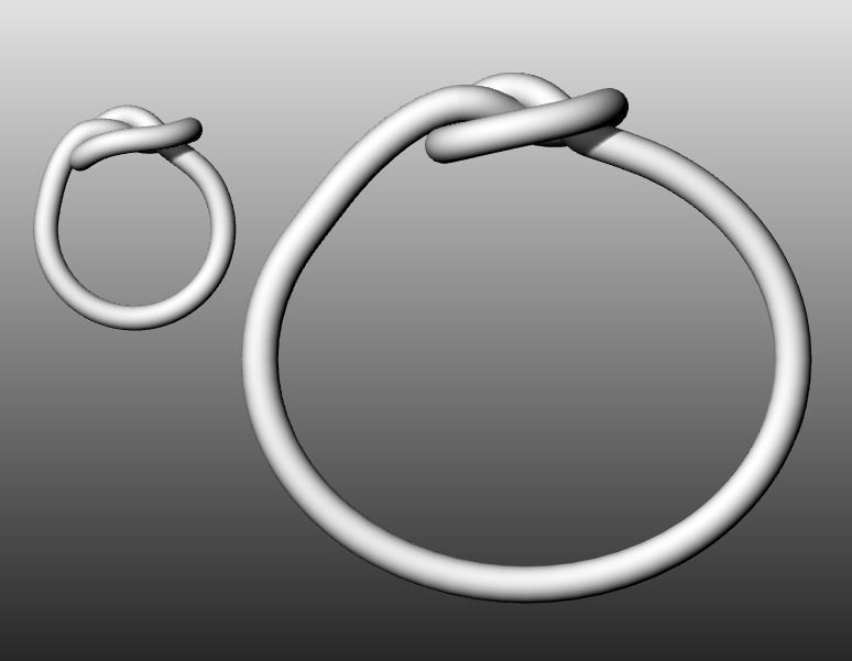 knot ring and bracelet 3D print model_1