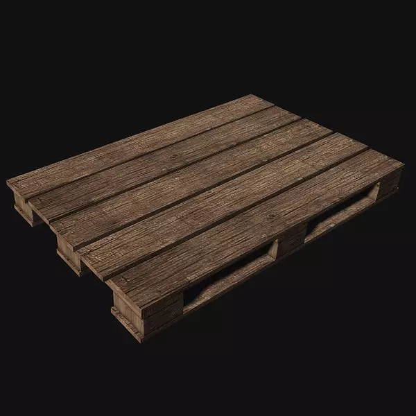 Prop WoodenPallet Low-poly 3D model_0