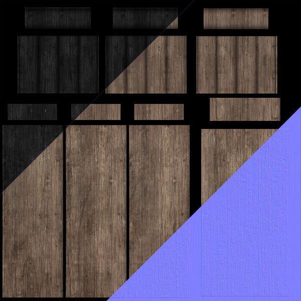 Prop WoodenPallet Low-poly 3D model_4