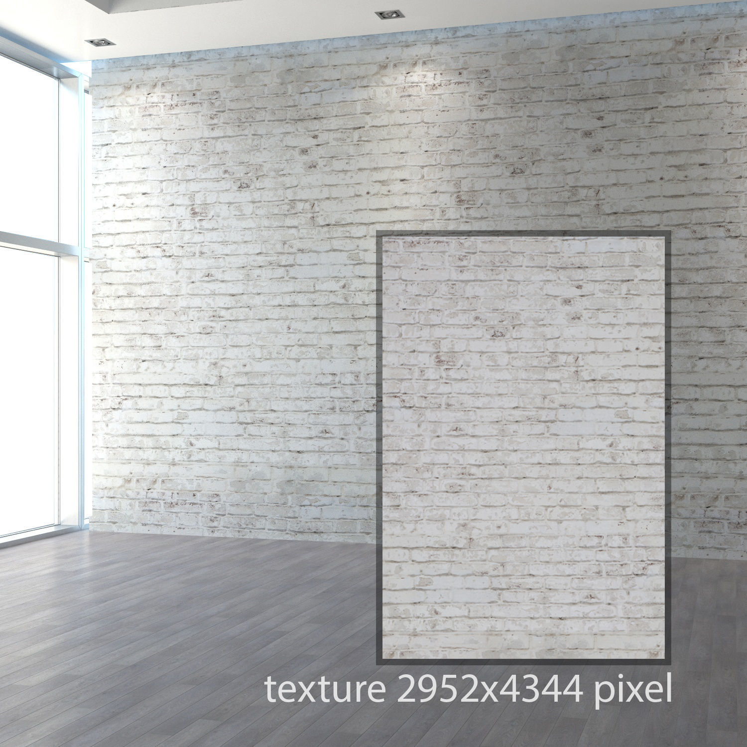 Aged brick walls of white brick Texture_1