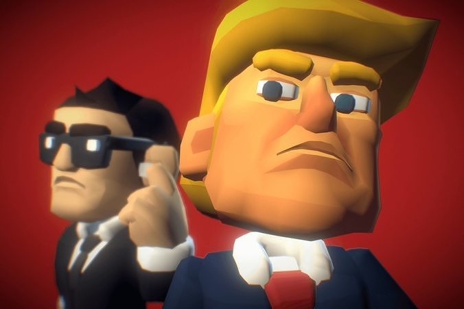 Tronald Dump - Proto Series Low-poly 3D model