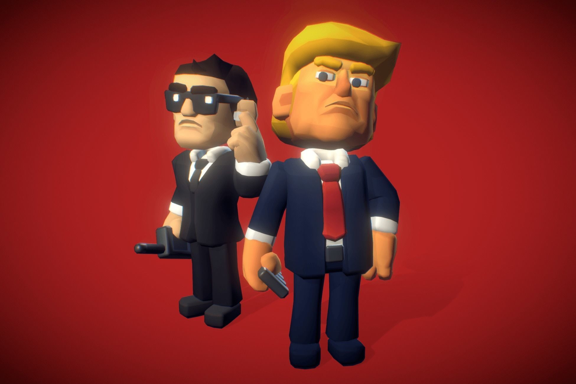 Tronald Dump - Proto Series Low-poly 3D model_1