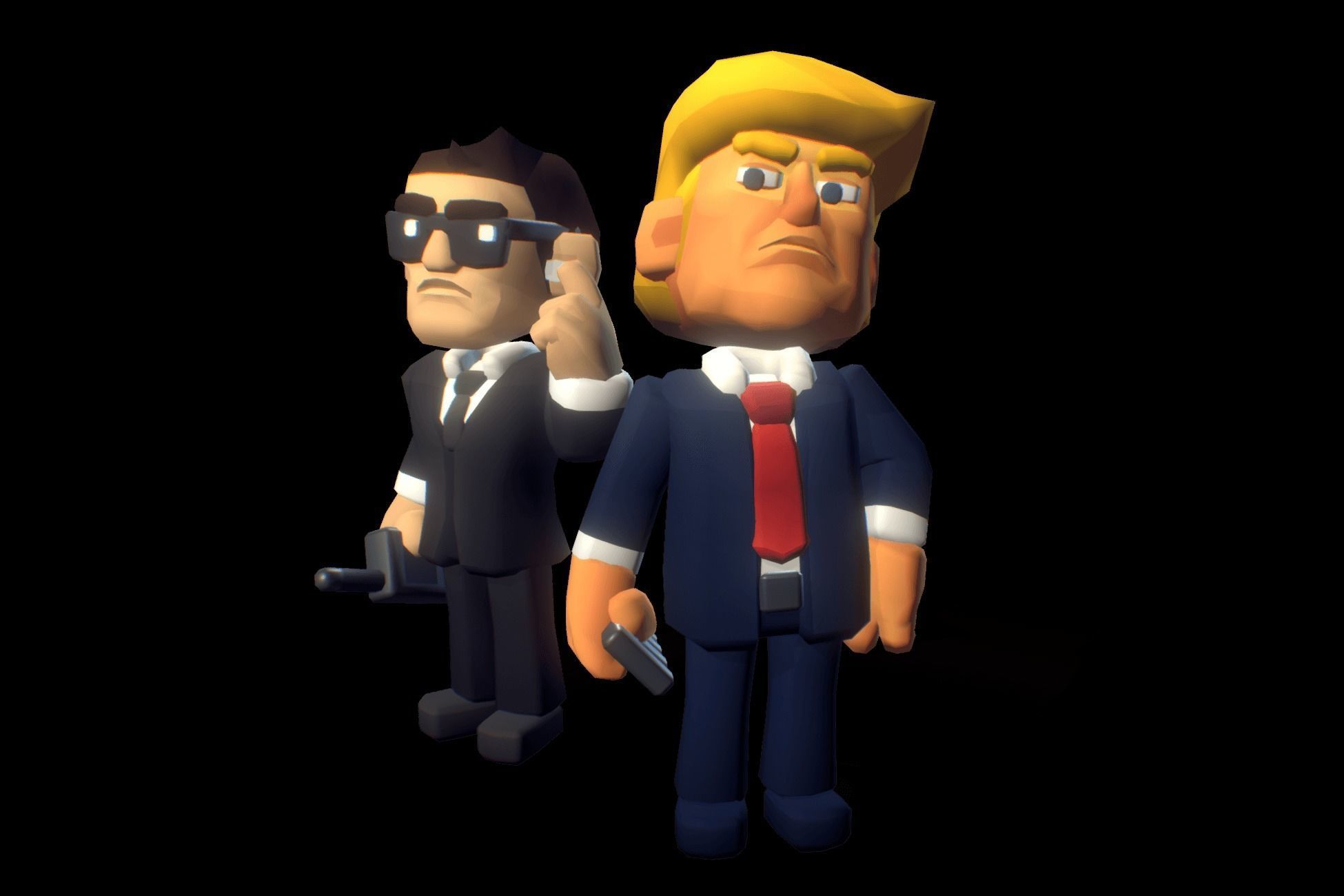 Tronald Dump - Proto Series Low-poly 3D model_4