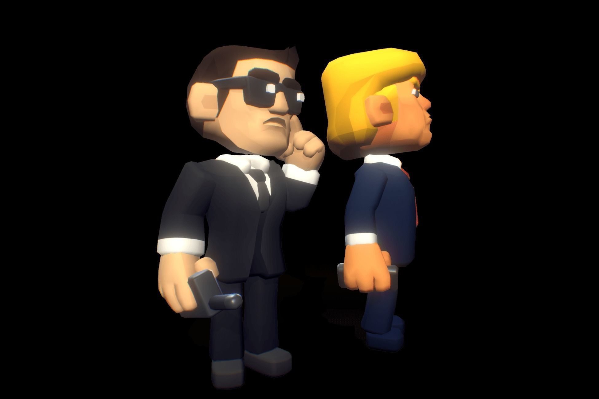 Tronald Dump - Proto Series Low-poly 3D model_5