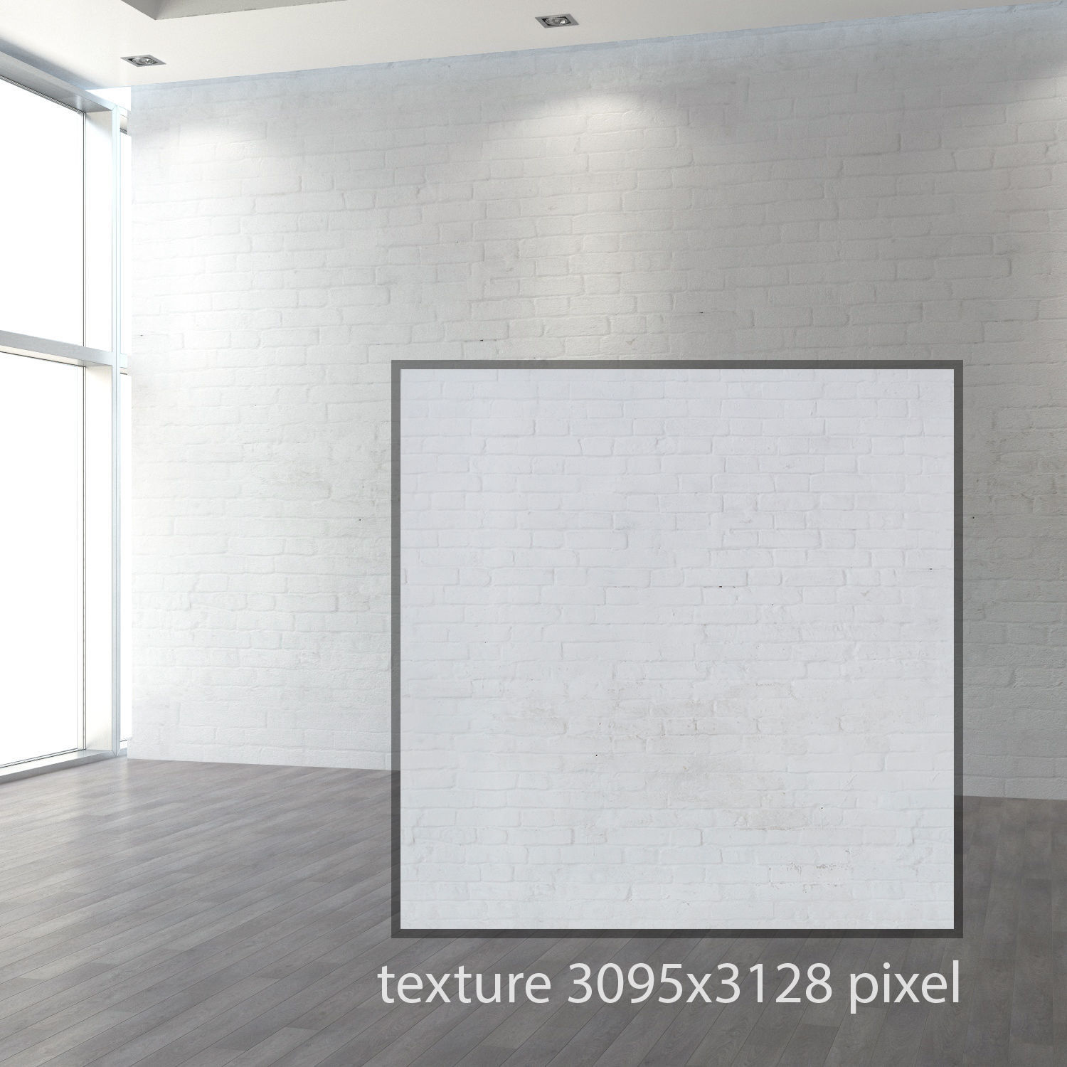 Aged brick walls of white brick Texture_1