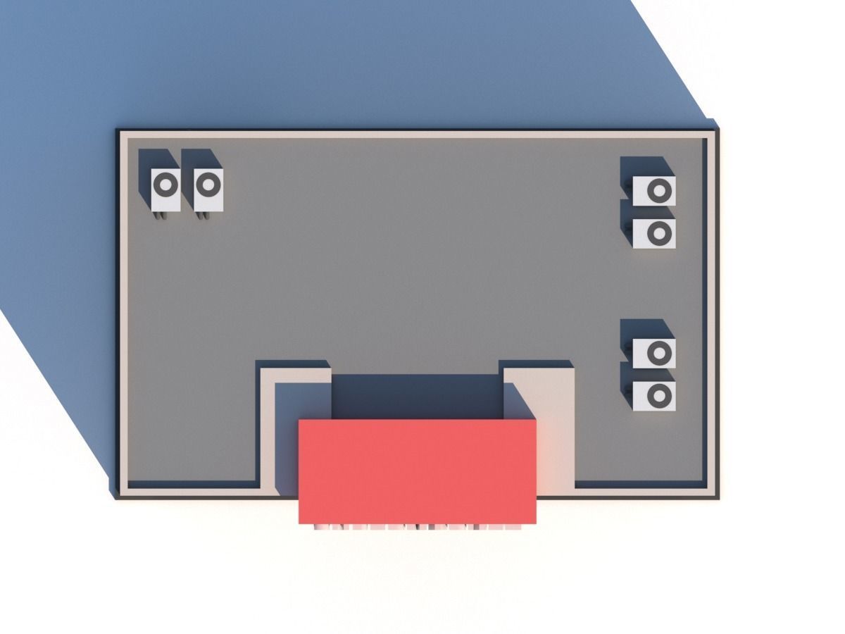 Cartoon Low Poly Supermarket Mall Building Low-poly 3D model_2