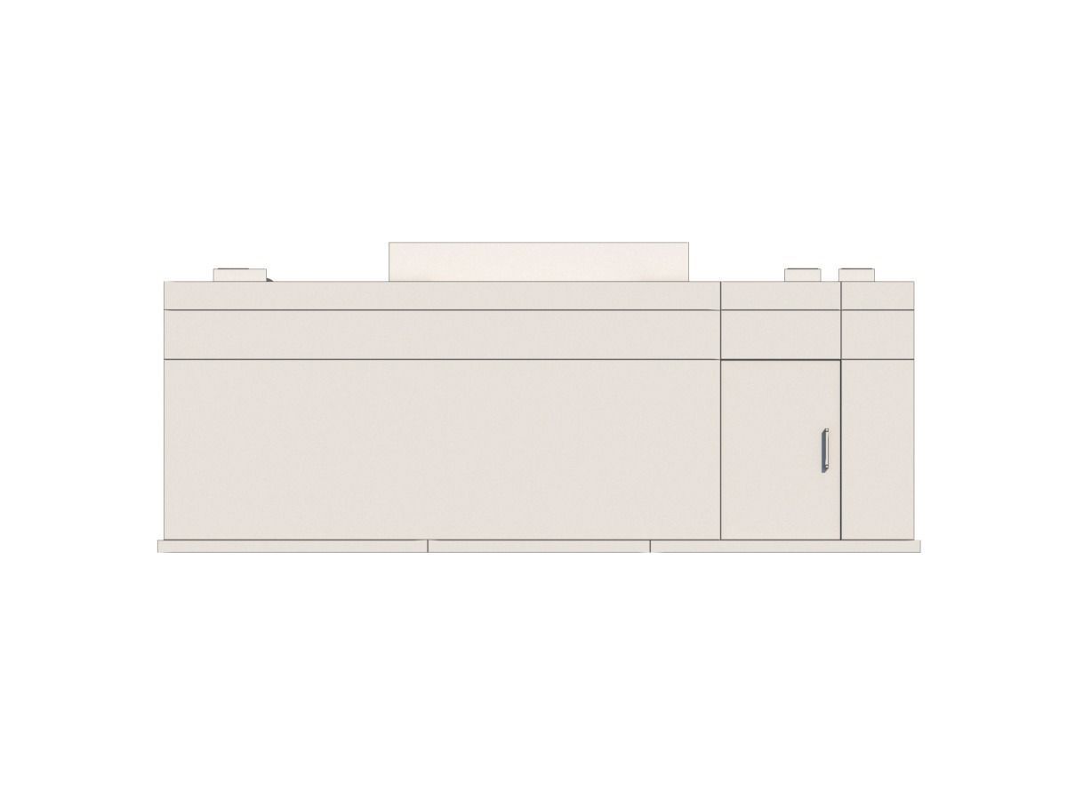 Cartoon Low Poly Supermarket Mall Building Low-poly 3D model_9