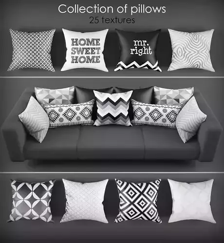 Pillow set 3D model16