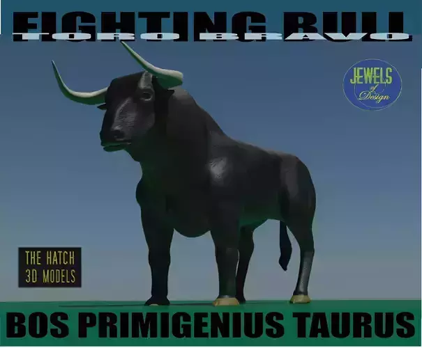 Fighting Bull 3D model Low-poly 3D model