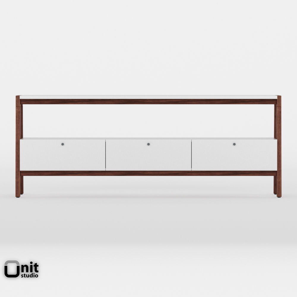 Modern Media Consolle 68 by West Elm 3D model_4