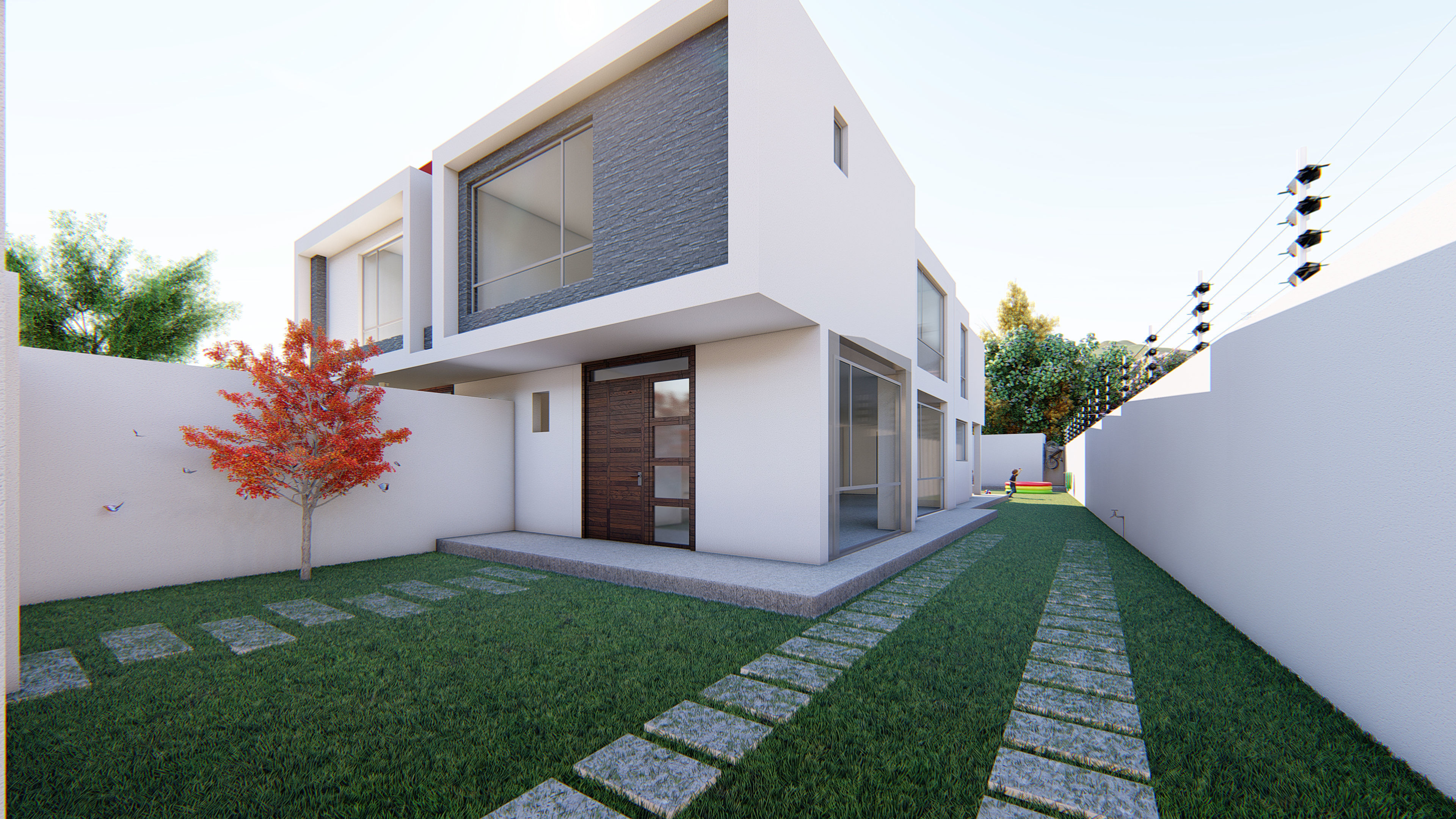 Two beautiful minimalist homes  3D model_3