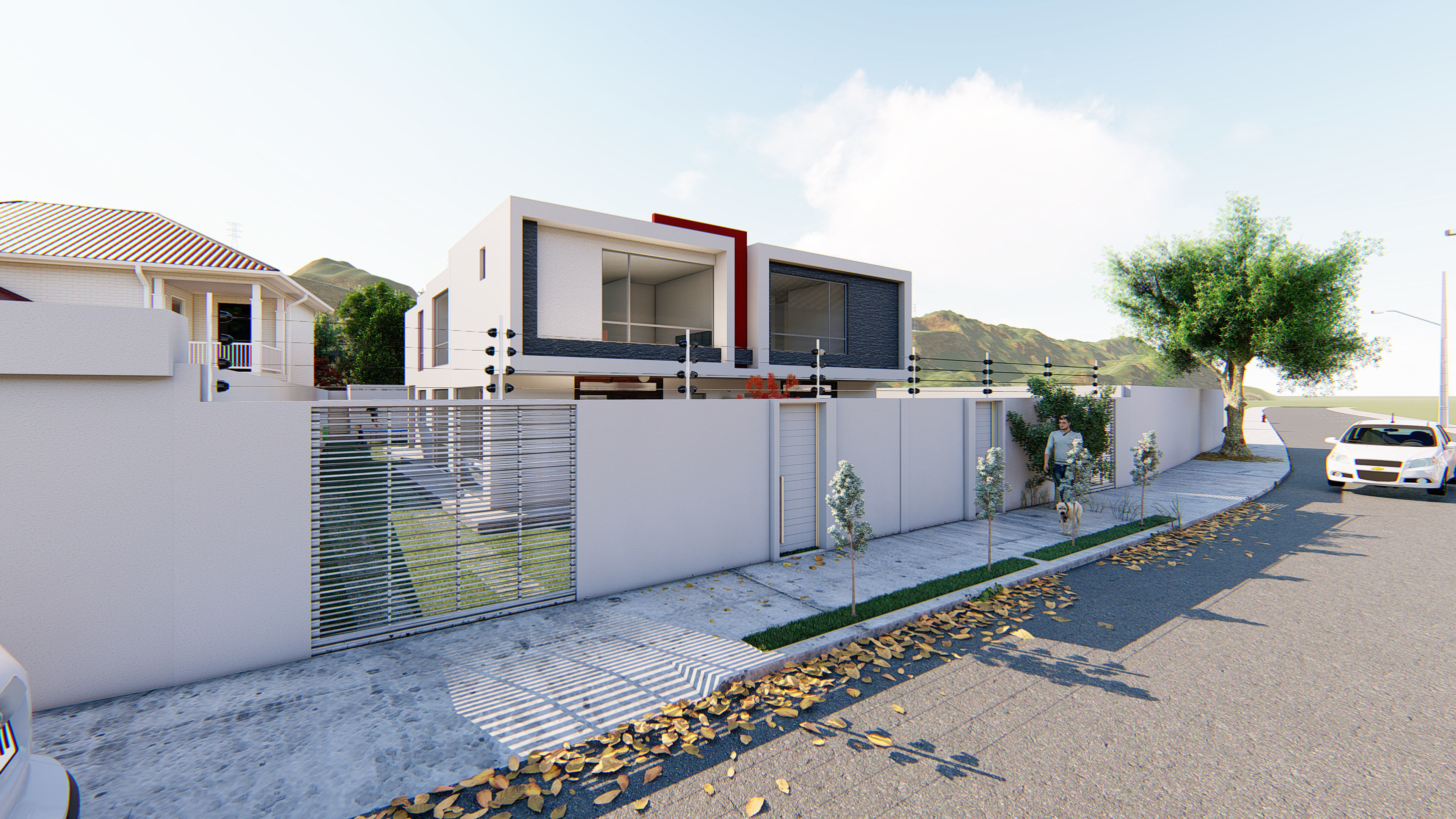 Two beautiful minimalist homes  3D model_1