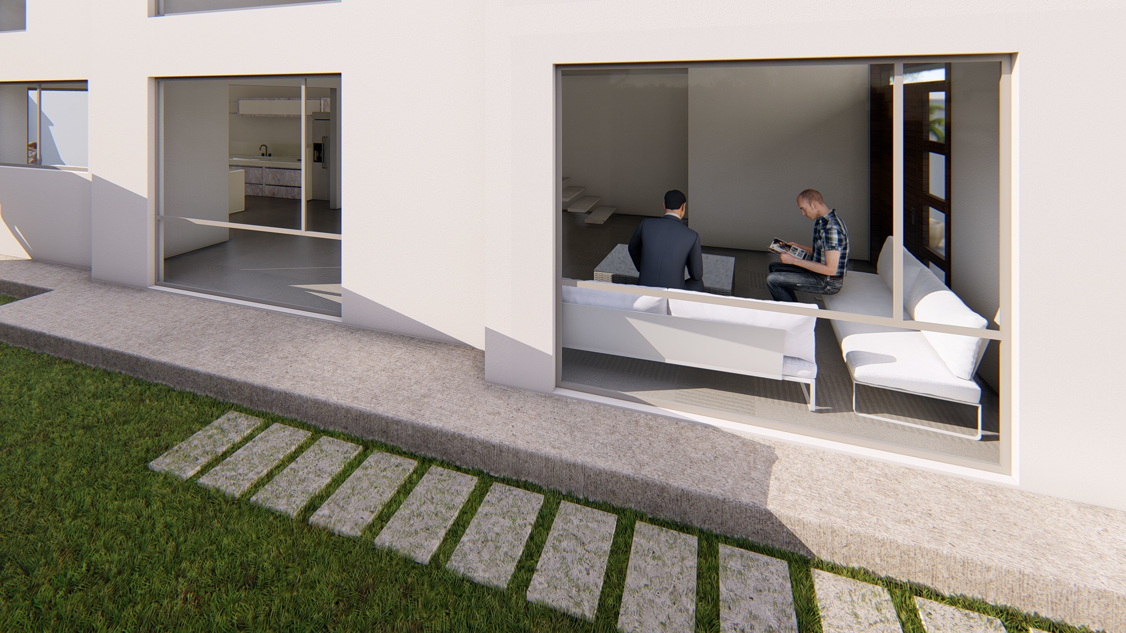 Two beautiful minimalist homes  3D model_10