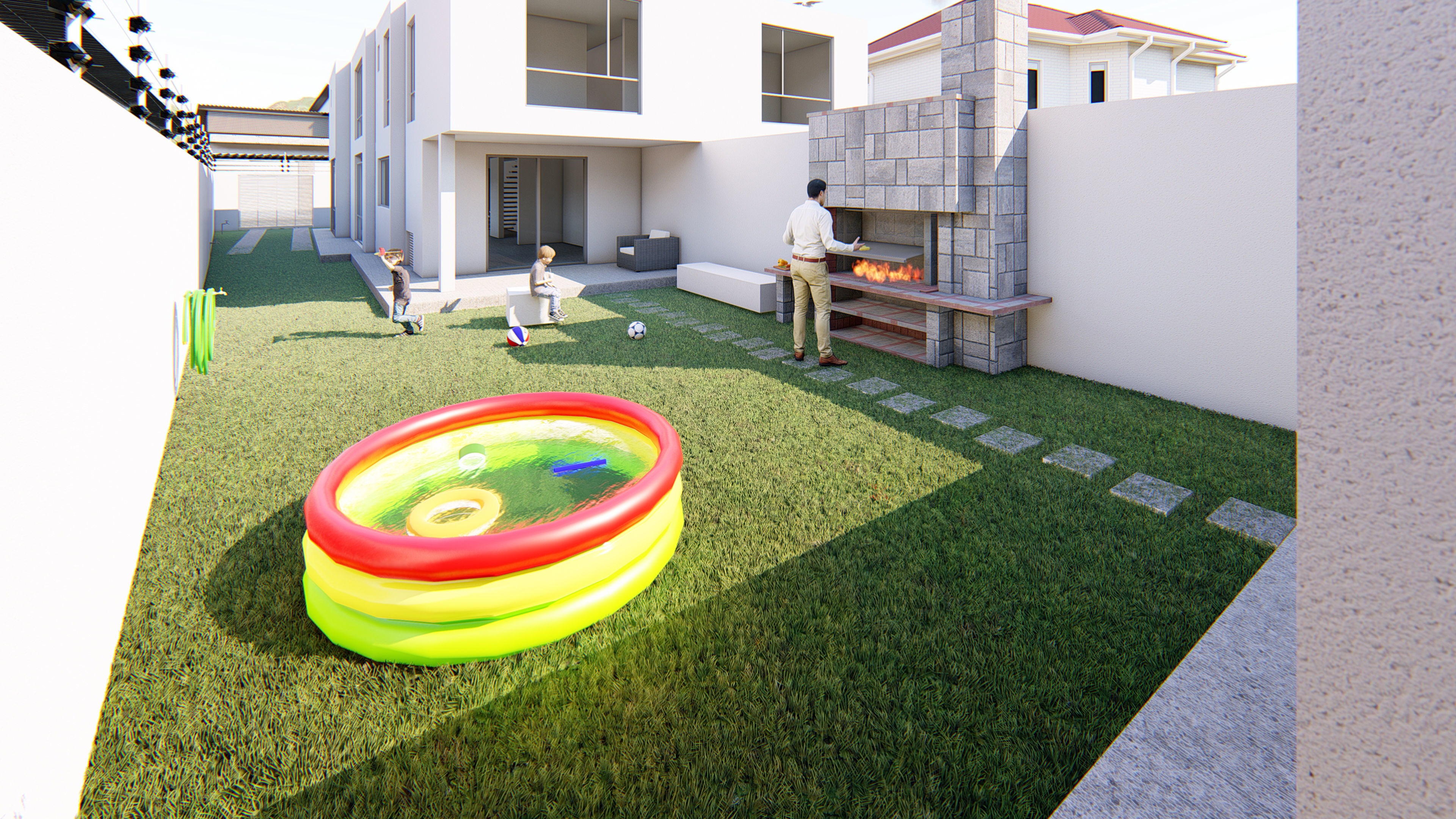 Two beautiful minimalist homes  3D model_7