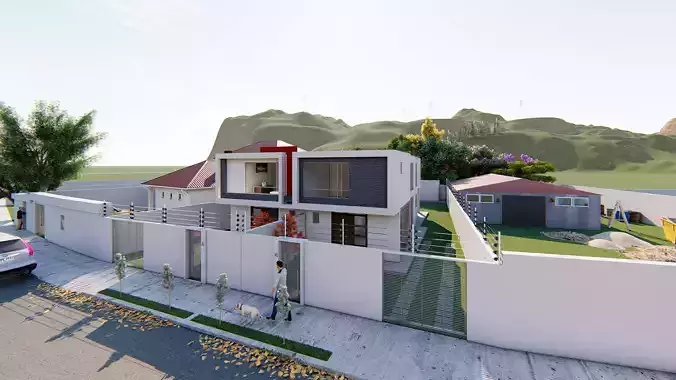 Two beautiful minimalist homes  3D model