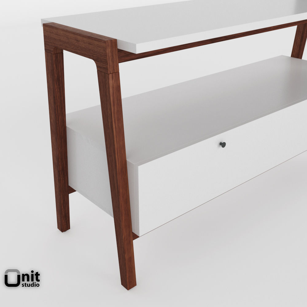 Modern Media Consolle 48 by West Elm 3D model_2