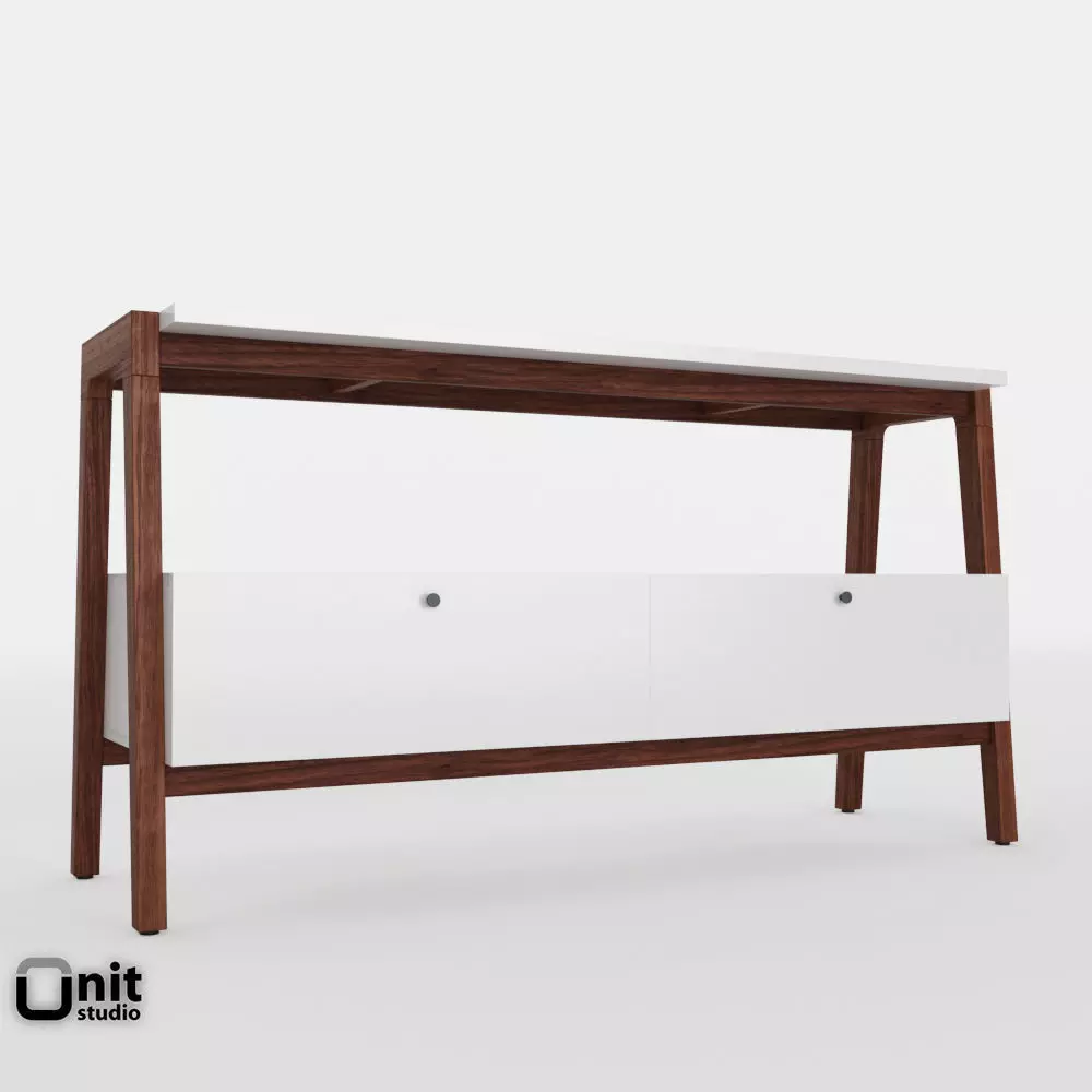 Modern Media Consolle 48 by West Elm 3D model_0