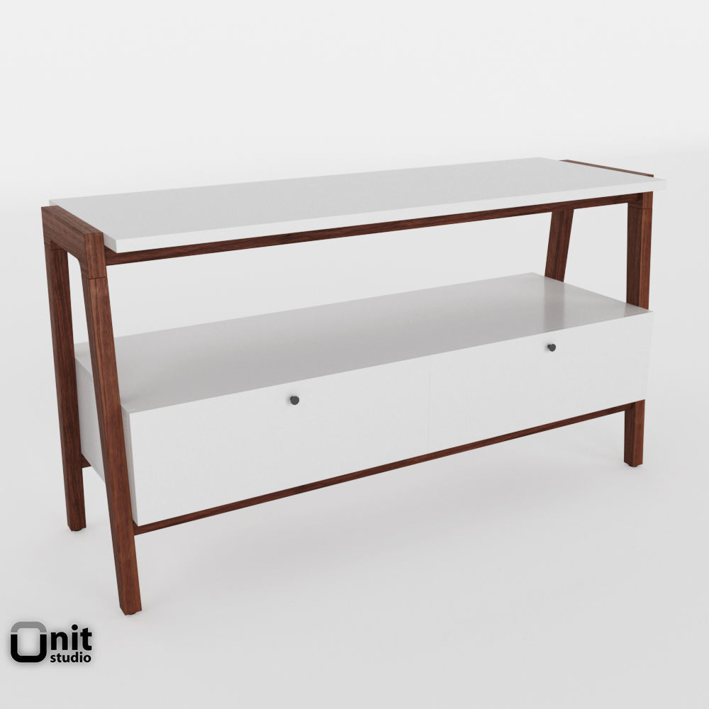 Modern Media Consolle 48 by West Elm 3D model_3