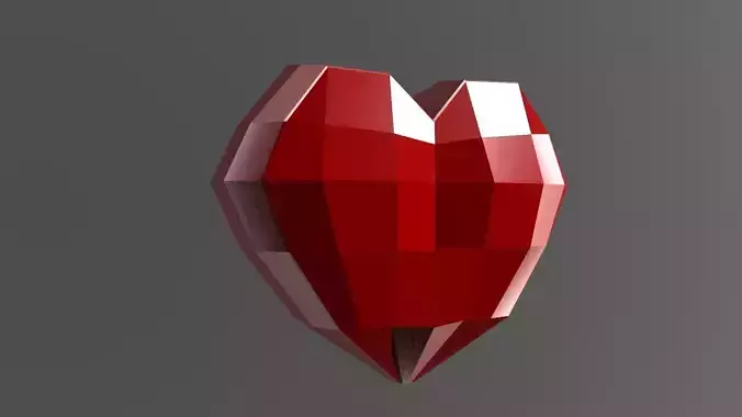 Heart low poly