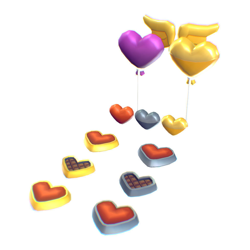 Valentine Set - Proto Series Low-poly 3D model_3