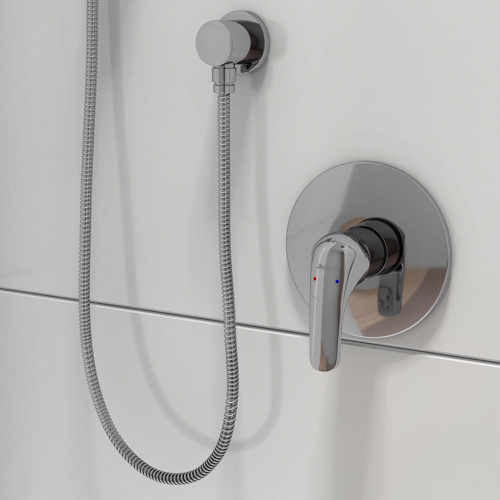 Bathroom mixer set Ravak 10 set 07 3D model_2