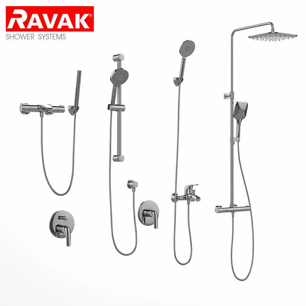 Bathroom mixer set Ravak 10 set 07 3D model_0