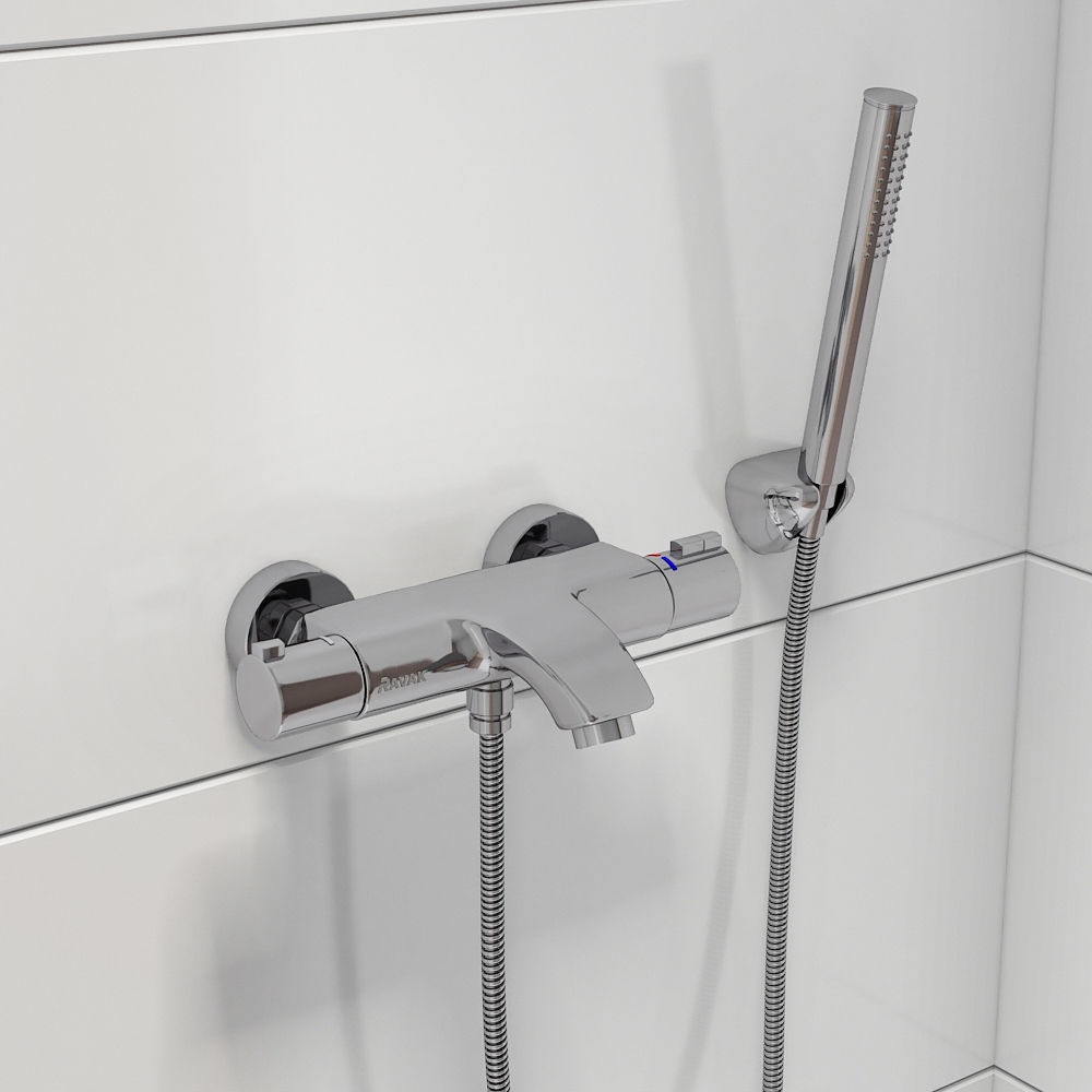 Bathroom mixer set Ravak 10 set 07 3D model_8