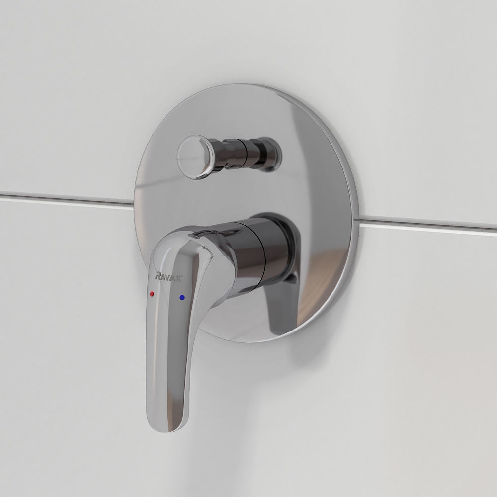 Bathroom mixer set Ravak 10 set 07 3D model_9