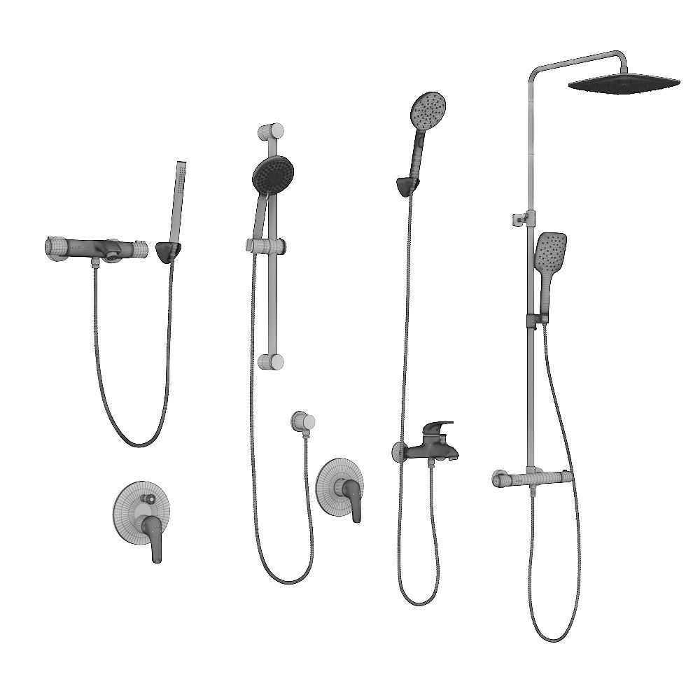 Bathroom mixer set Ravak 10 set 07 3D model_12