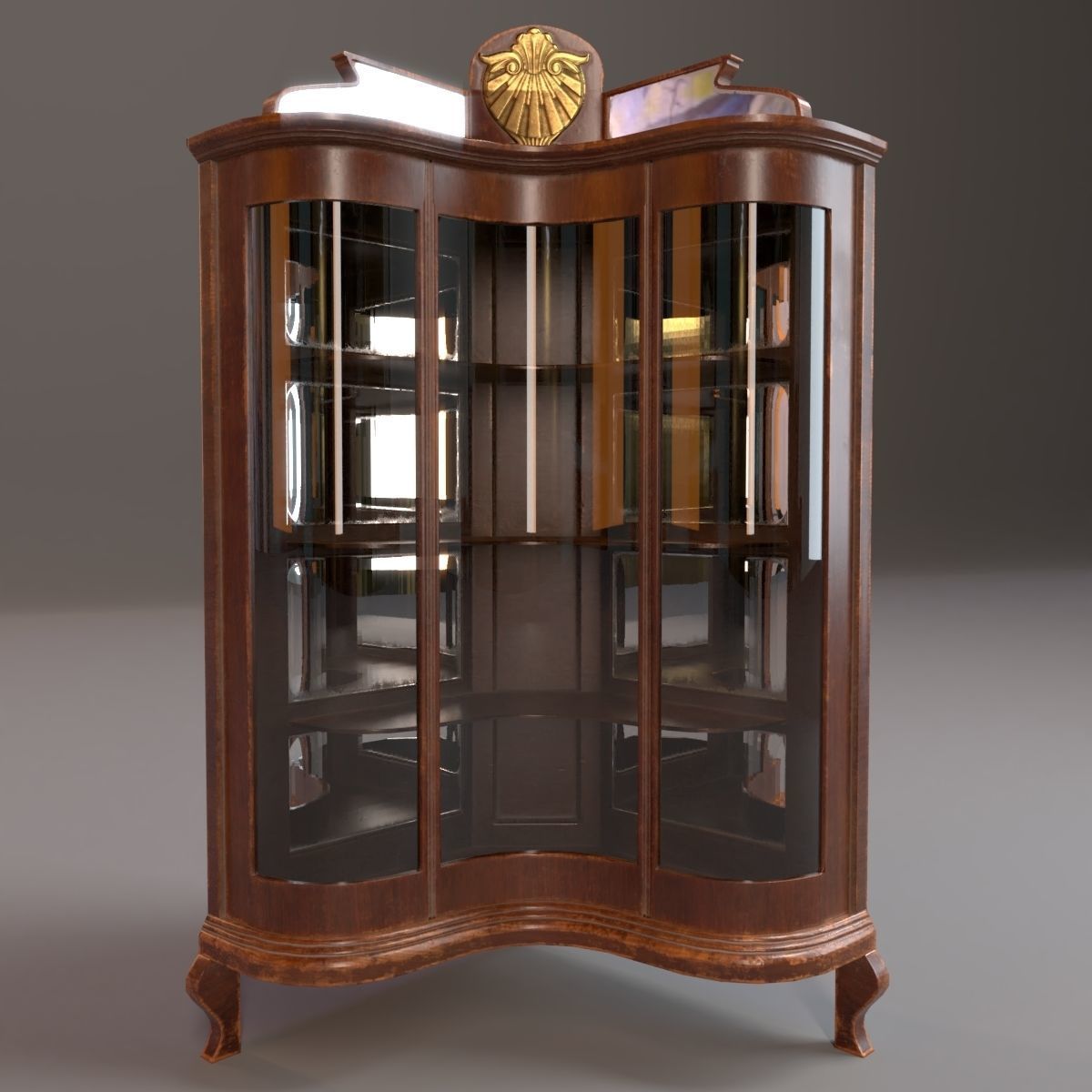 PBR Corner Cabinet Low-poly 3D model_1