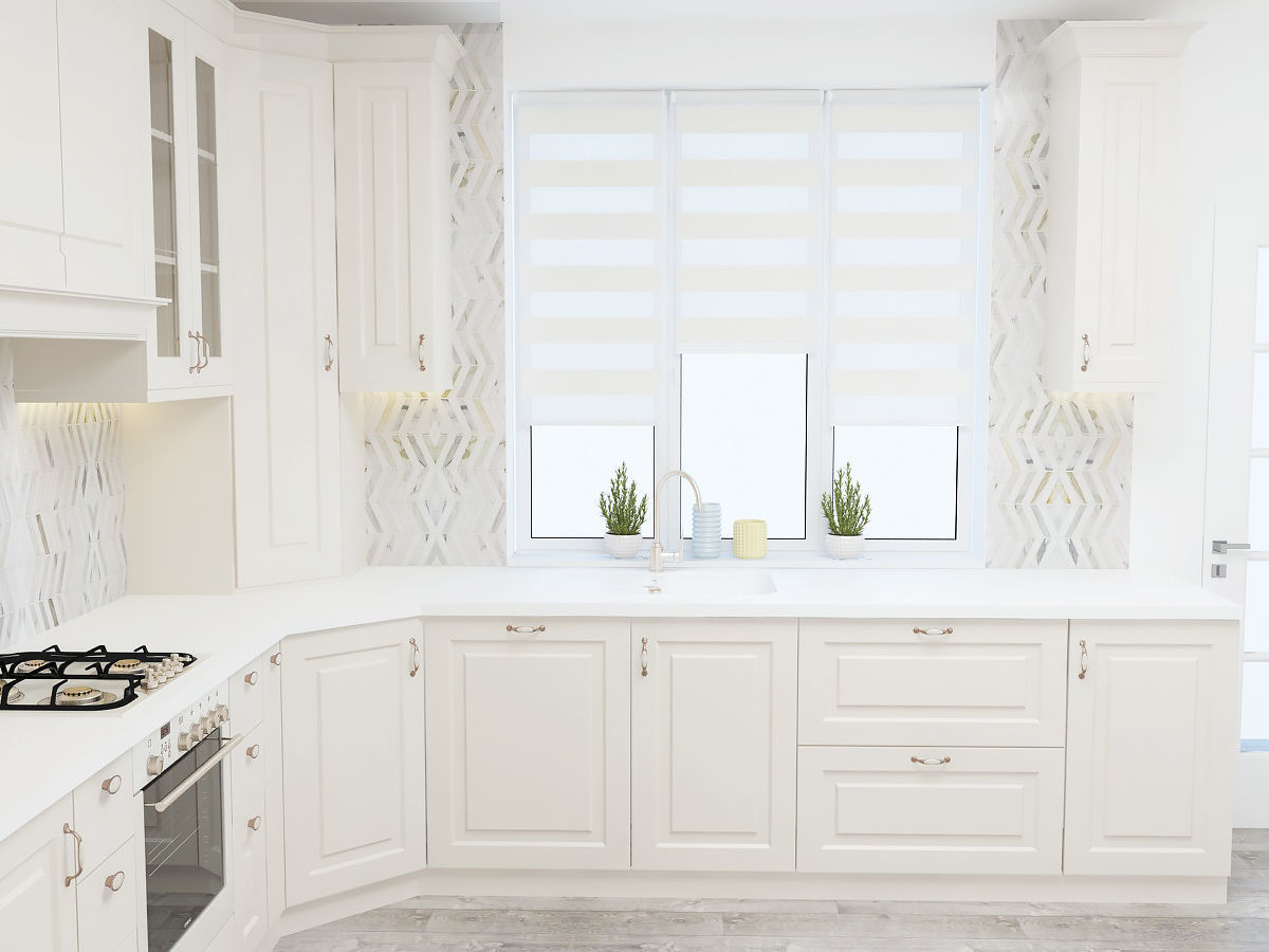 Ivory Kitchen Classical 3D model_5